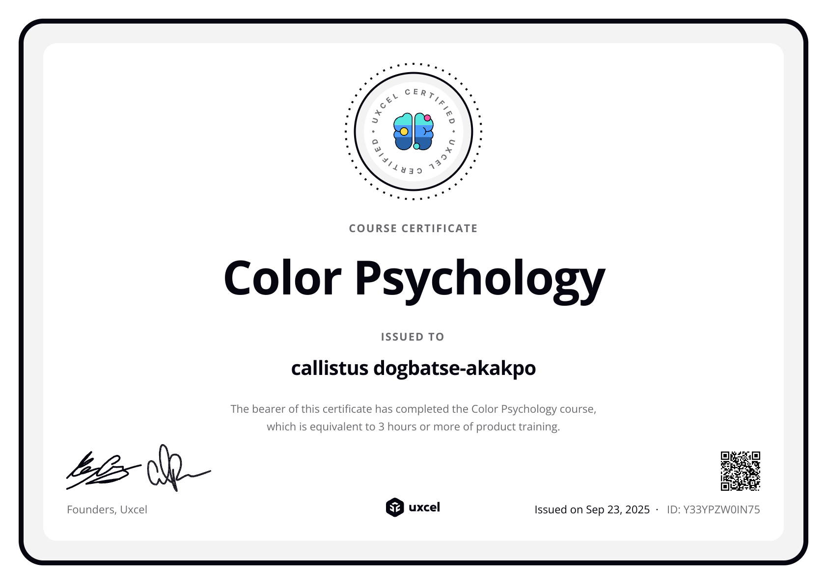 callistus dogbatse-akakpo's certificate